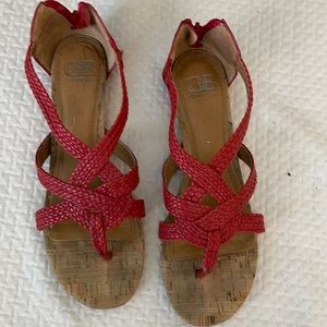 Red sandals 9.5